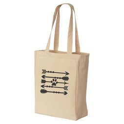 Cute Arrows & Paw Tote Bag