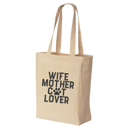 Wife Mother Cat Lover Tote Bag